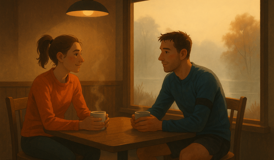 Nebel über dem See – Illustration