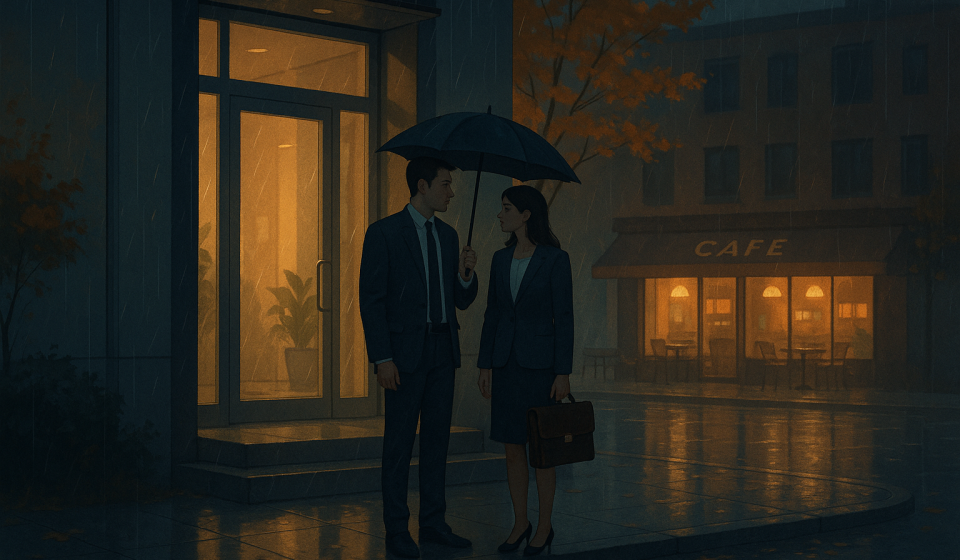 Regenschirm-Zufall – Illustration