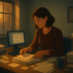Zurück ins Büro nach dem Sommer – Illustration