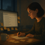 Zurück ins Büro nach dem Sommer – Illustration